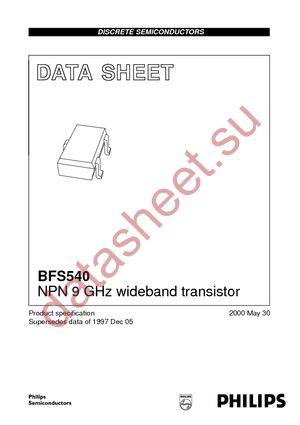 BFS540 T/R datasheet  